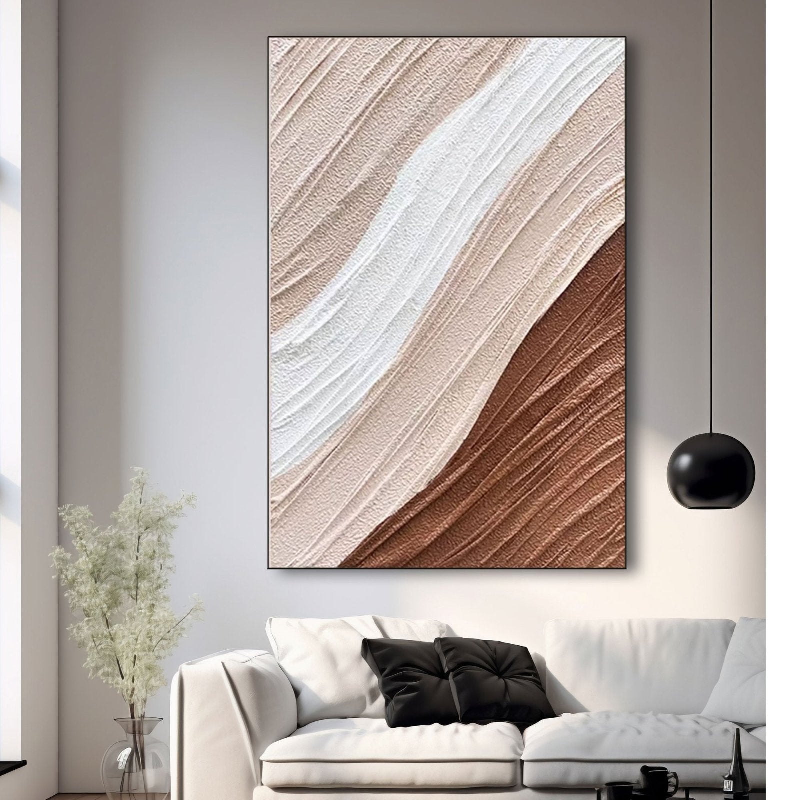 Textured Plaster Wall Art | 3D Minimalist Neutral Painting #TC 219