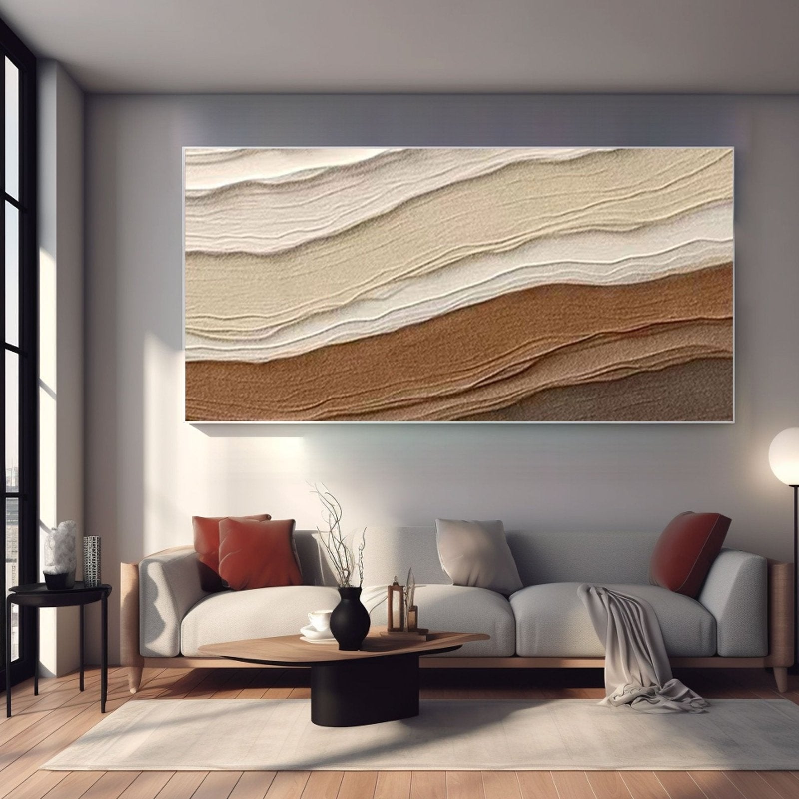 Large Scale Abstract Landscape - Neutral Color Palette