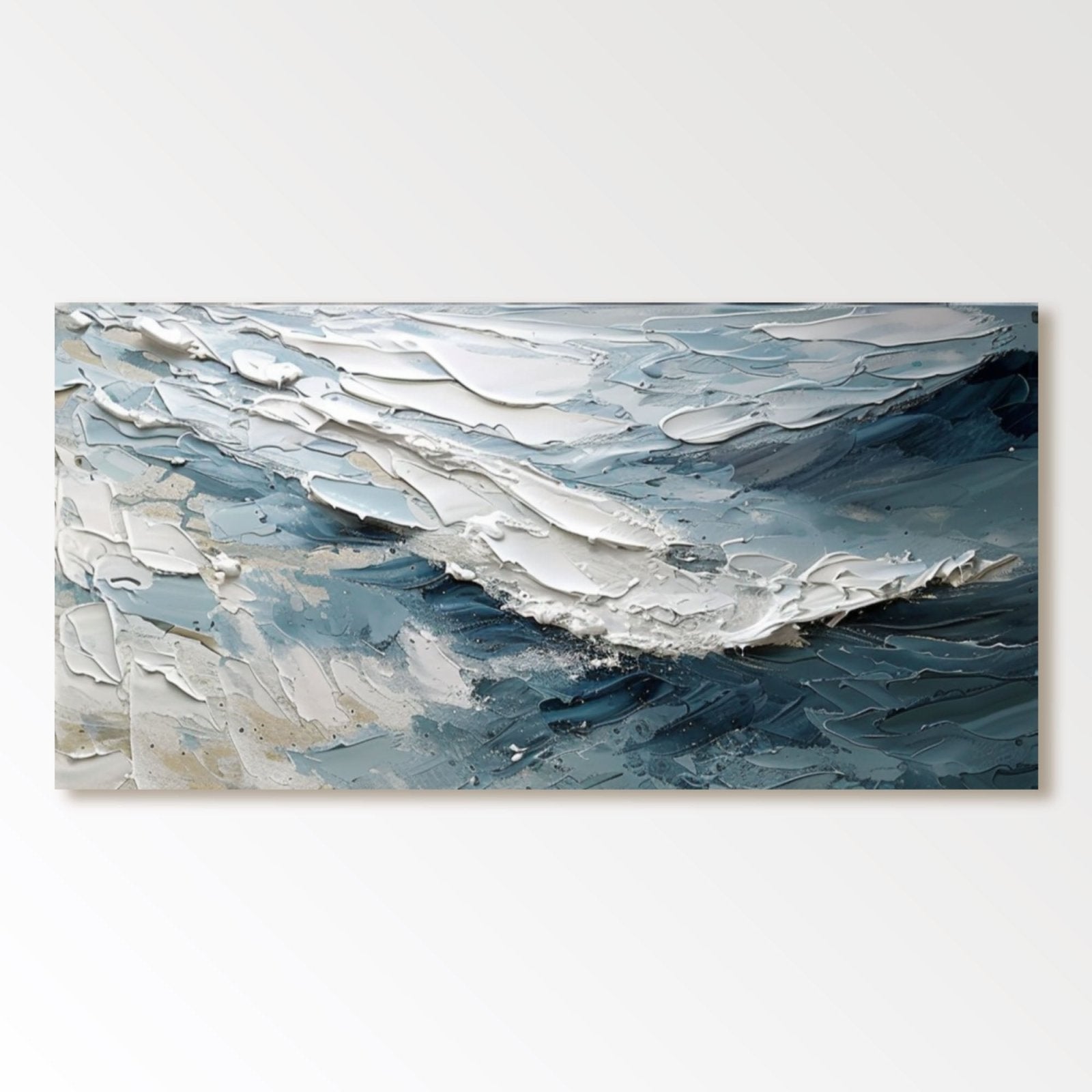 Abstract Ocean Wave Art - Textured Seascape Painting #TC 177