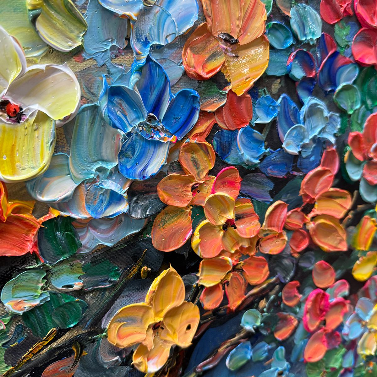 Colorful Tree of Life Canvas Art | Vibrant Rainbow Tree #AA 357