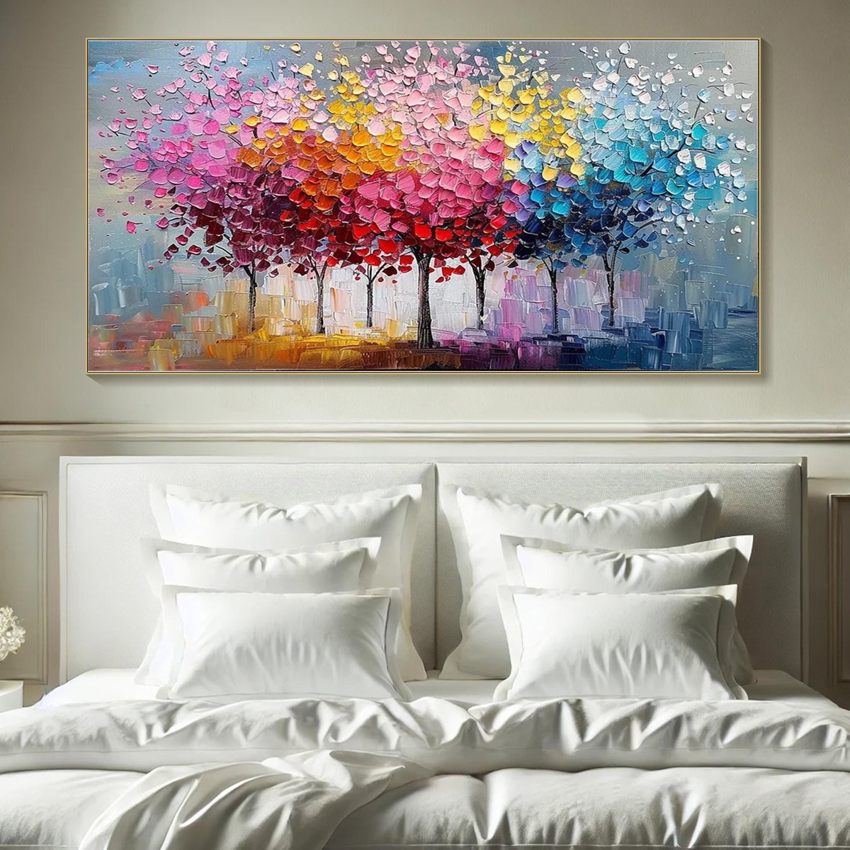 Textured Impasto Oil Painting Style | Palette Knife Tree Art