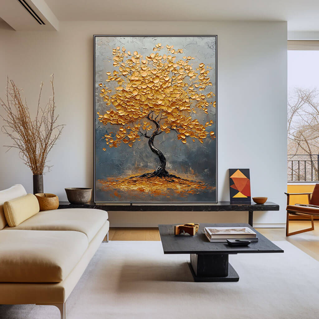 Elegant Tree of Life Wall Decor | Warm Golden Autumn Vibe #AA 349