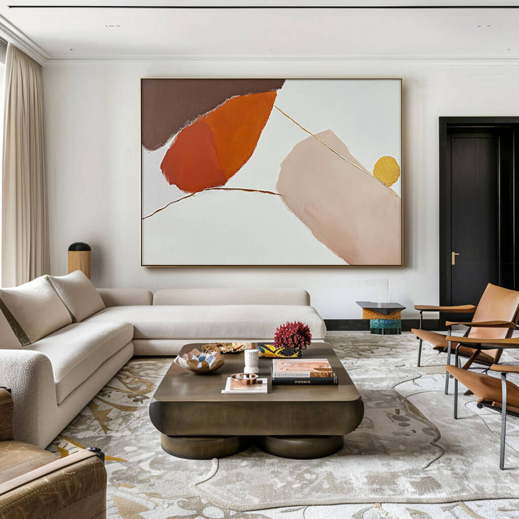 Minimalist Earth Tone Abstract Art | Modern Wall Decor #AA 151