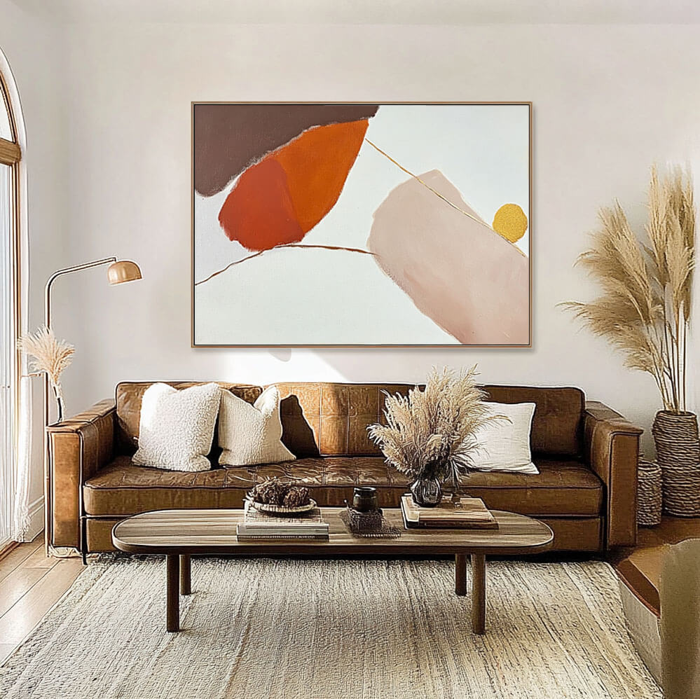 Minimalist Earth Tone Abstract Art | Modern Wall Decor #AA 151