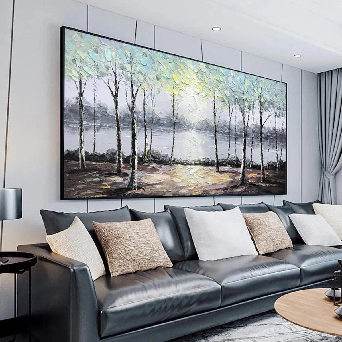 Textured 3D Tree Painting | Impasto Forest Wall Art #AA 140