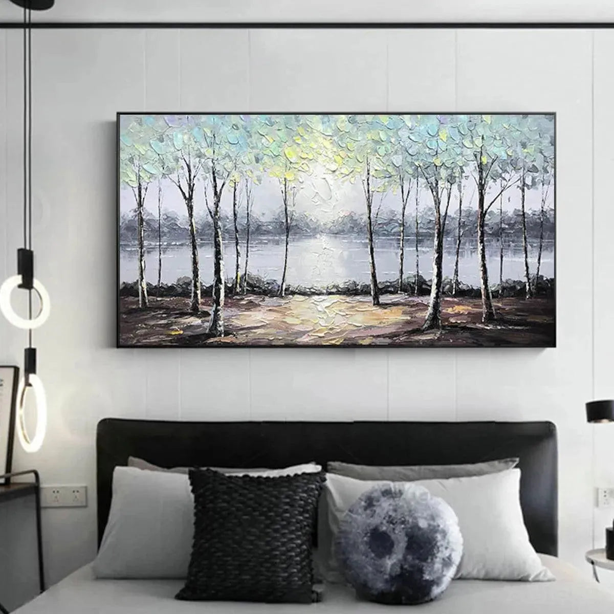 Textured 3D Tree Painting | Impasto Forest Wall Art #AA 140