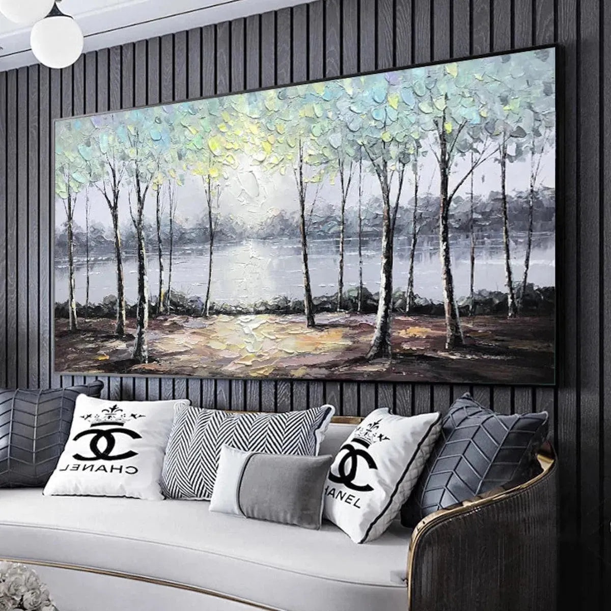 Textured 3D Tree Painting | Impasto Forest Wall Art #AA 140