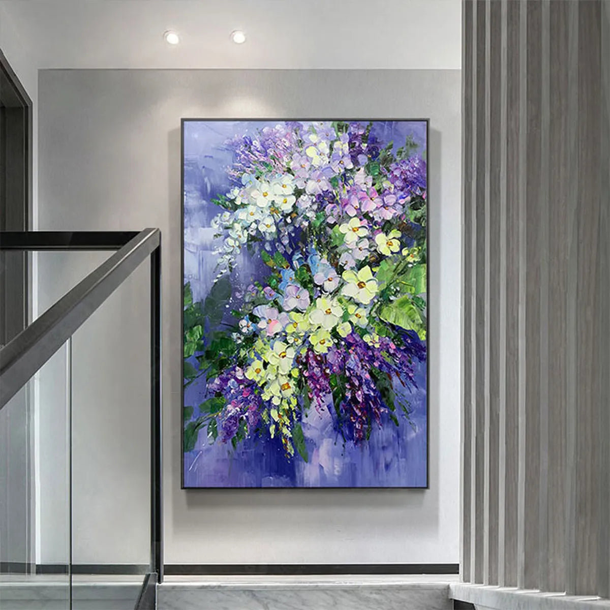 Abstract Lilac & Wisteria Painting | Purple Floral Art #AA 141