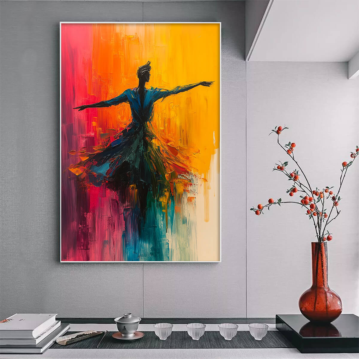 "Passion" Abstract Dancer Art | Freedom & Movement Painting