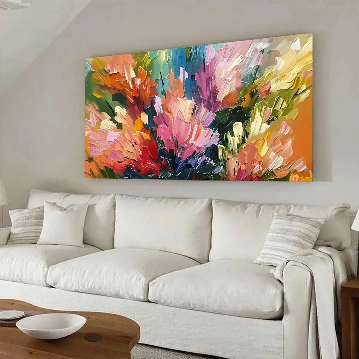 Explosion of Color Abstract Art | Vibrant Floral Painting #AA 167