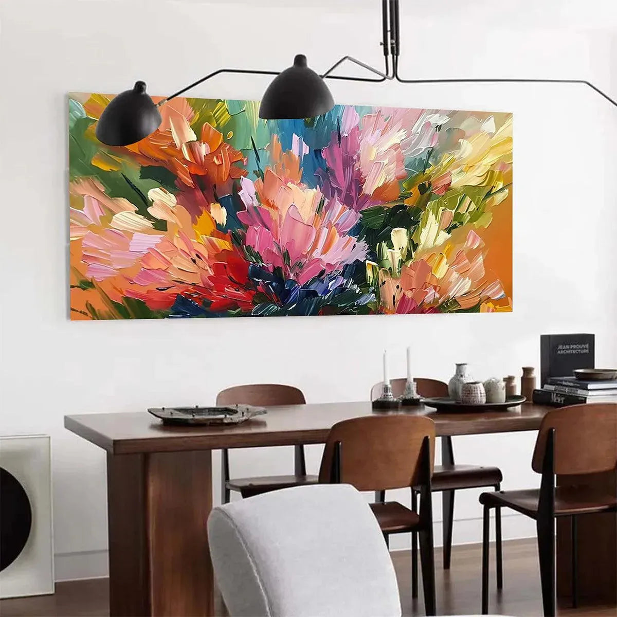 Explosion of Color Abstract Art | Vibrant Floral Painting #AA 167