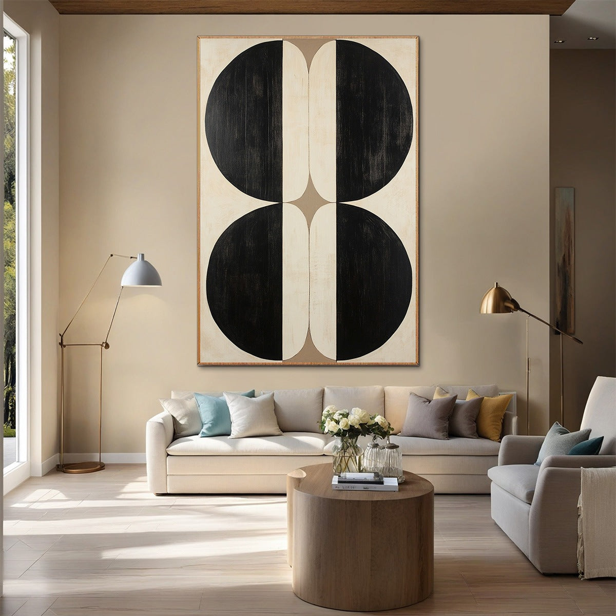Symmetrical Circle Abstract Art | Modern Geometric Painting