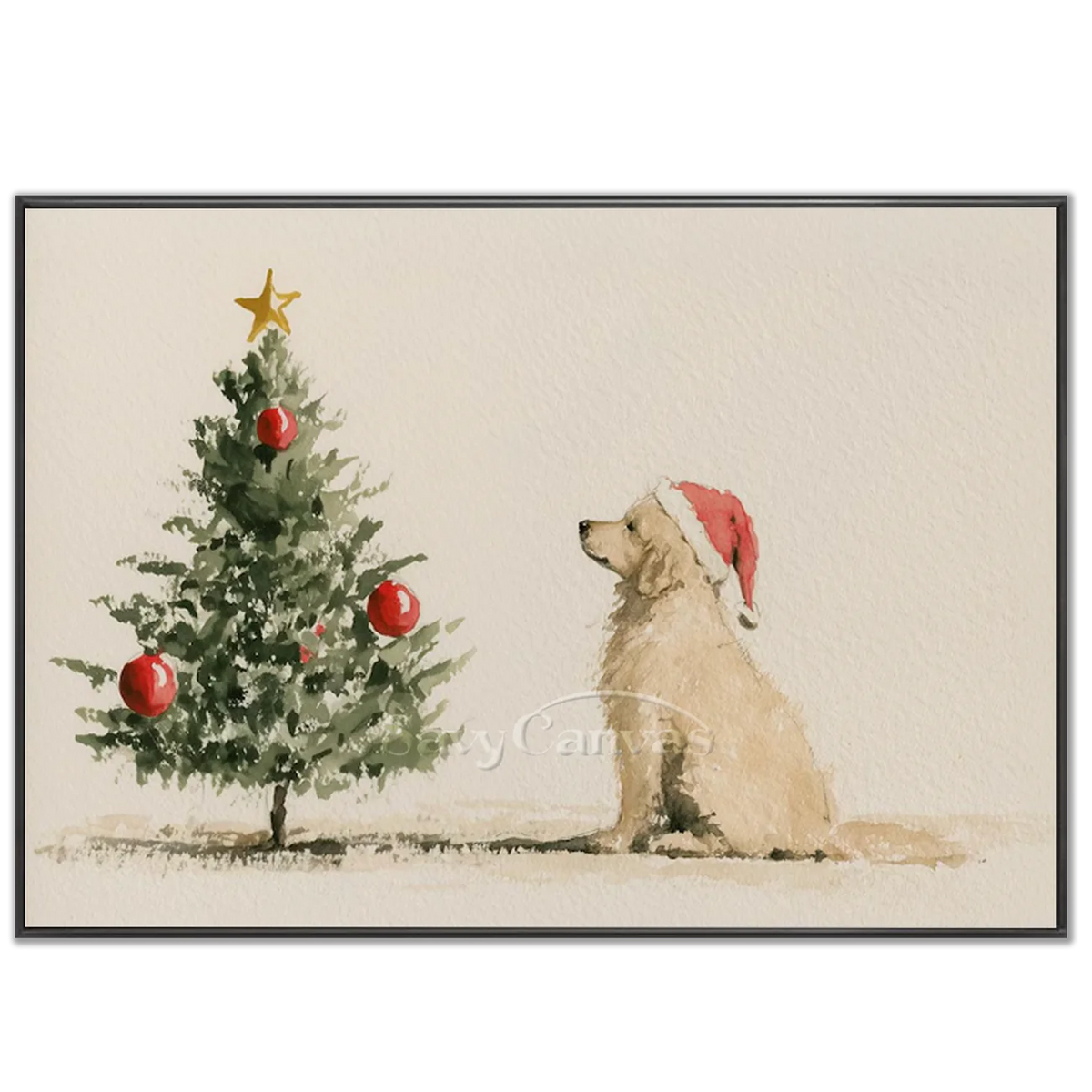 Santa-Hat-Christmas-Art-black-frame-02.webp
