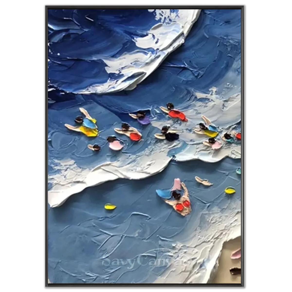 Seascape_and_Snowy_Peak_Painting-black-frame-02.webp