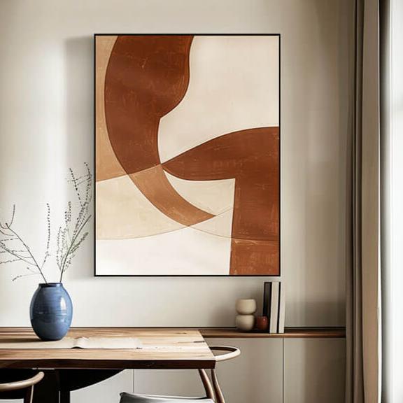 Japandi Style Large Wall Art | Wabi-sabi Abstract Canvas Print