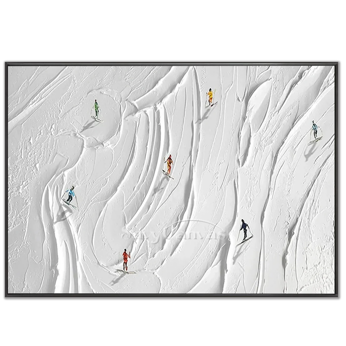 Skiing_Sports_Art_Textured_Painting_Canvas_MM1-black-frame-02.webp