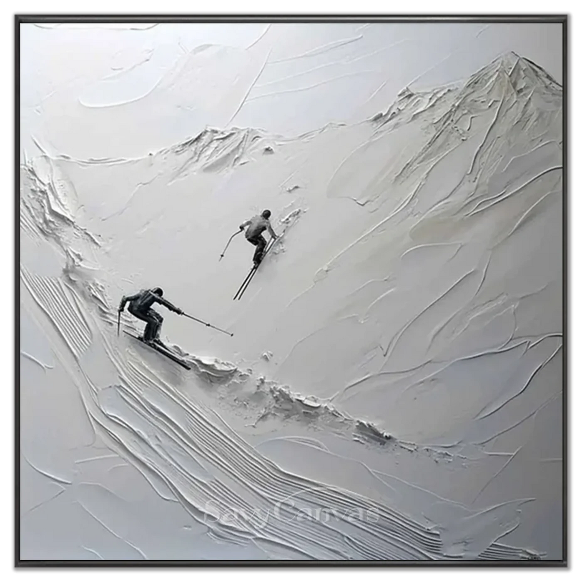 Skiing_Sports_Art_Textured_Painting_Canvas_MM1-black-frame-02.webp