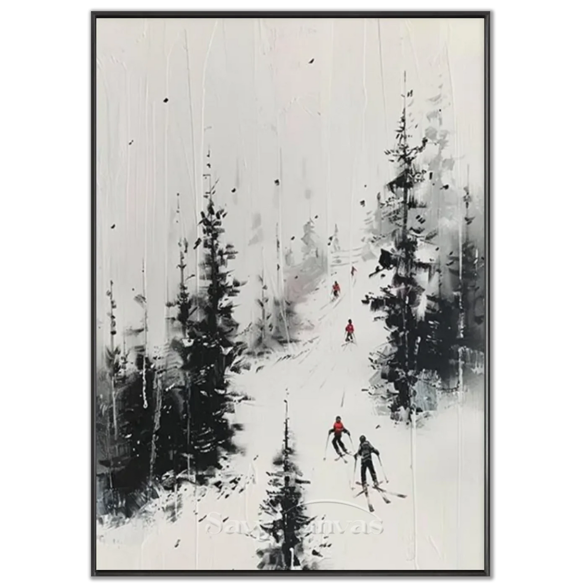 Skiing_Sports_Art_Textured_Painting_Canvas_MM14-black-frame-02.webp