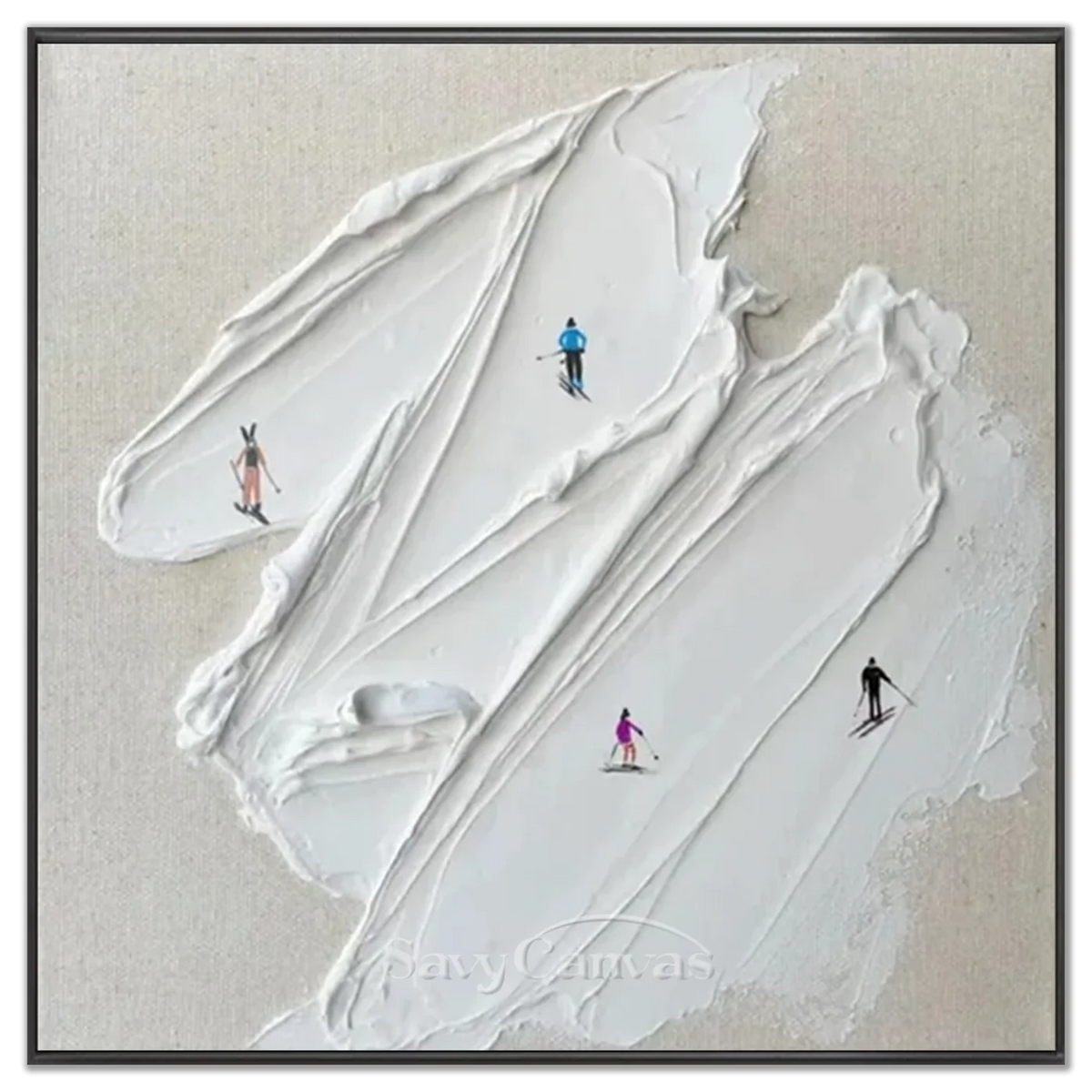 Skiing_Sports_Art_Textured_Painting_Canvas_MM2-black-frame-02.webp