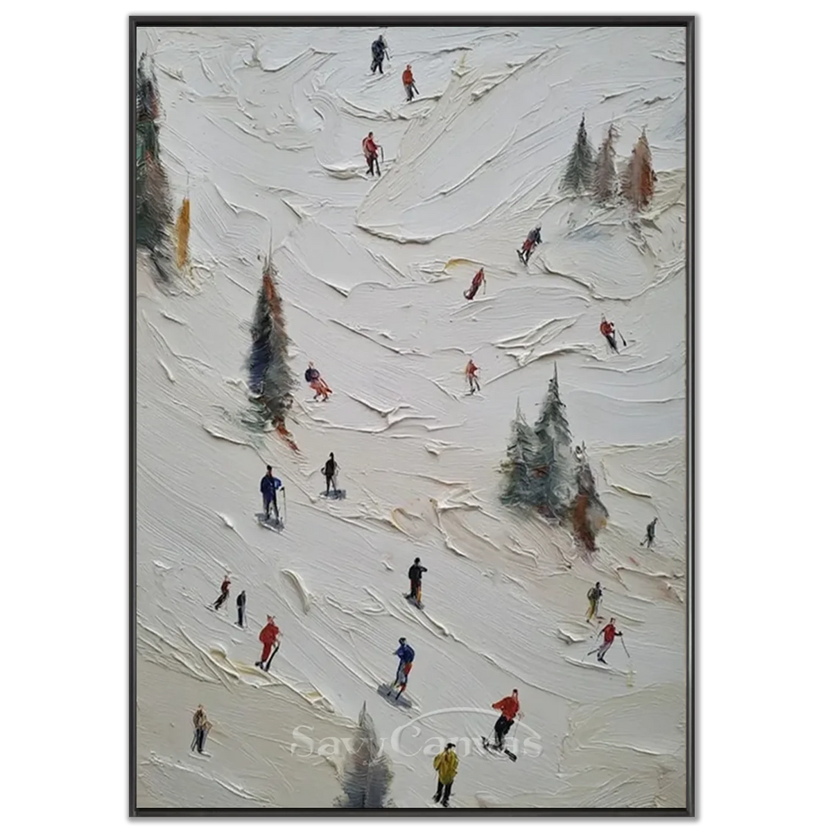 Skiing_Sports_Art_Textured_Painting_Canvas_MM21-black-frame-02.webp