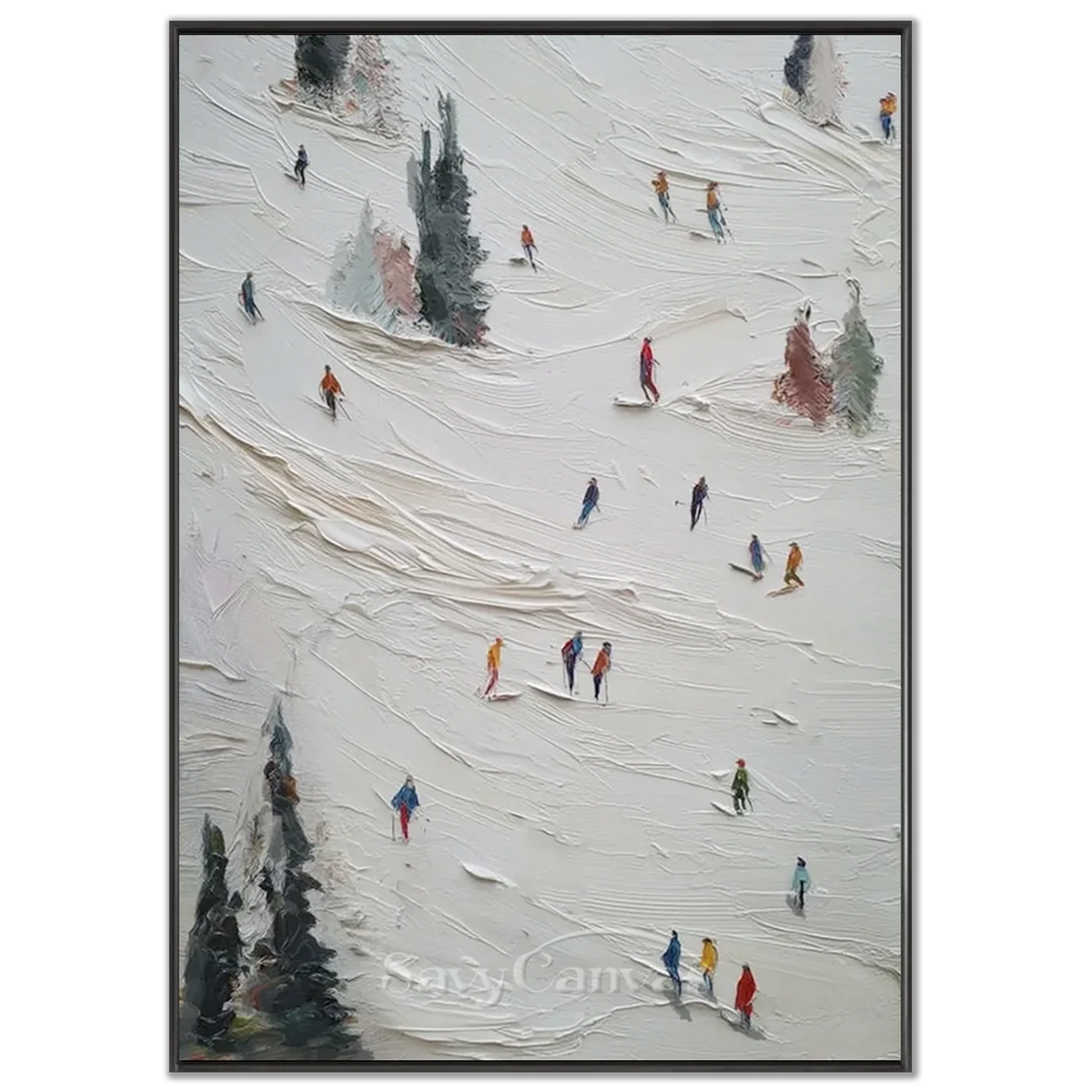 Skiing_Sports_Art_Textured_Painting_Canvas_MM22-black-frame-02.webp