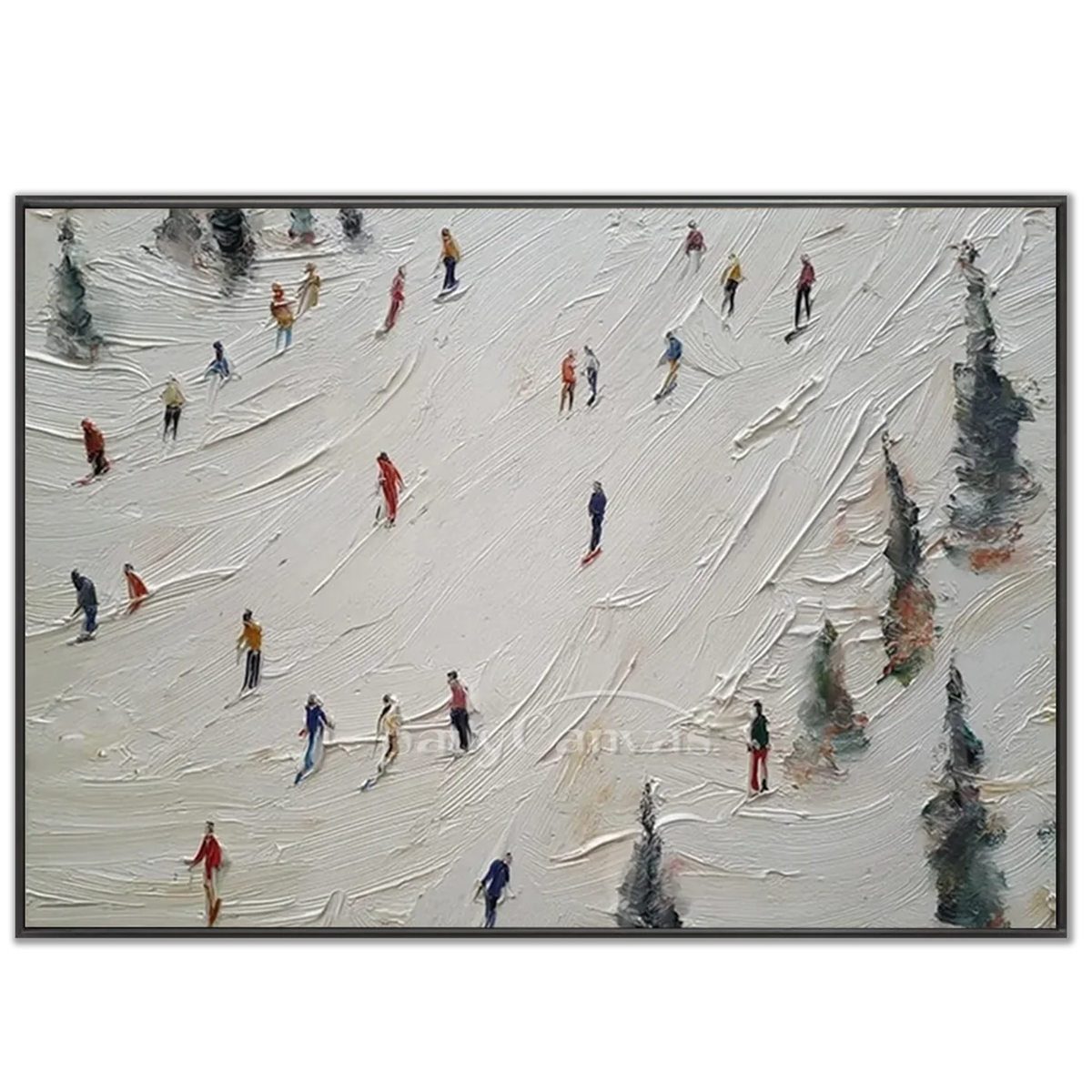 Skiing_Sports_Art_Textured_Painting_Canvas_MM28-black-frame-02.webp