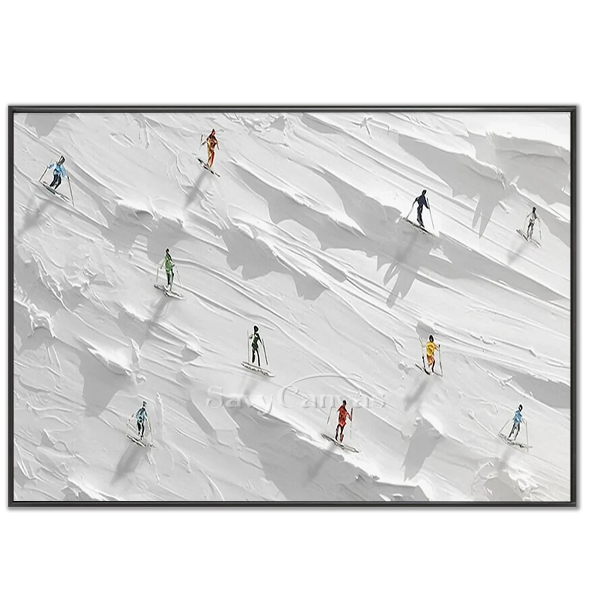 Skiing_Sports_Art_Textured_Painting_Canvas_MM3-black-frame-02.webp