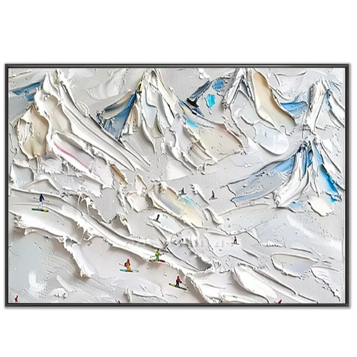 Skiing_Sports_Art_Textured_Painting_Canvas_MM35-black-frame-02.webp