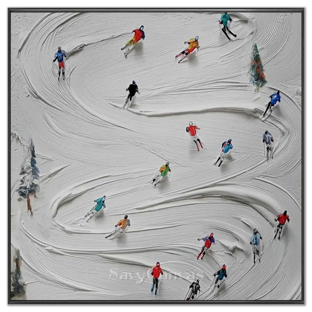 Skiing_Sports_Art_Textured_Painting_Canvas_MM4-black-frame-02.webp