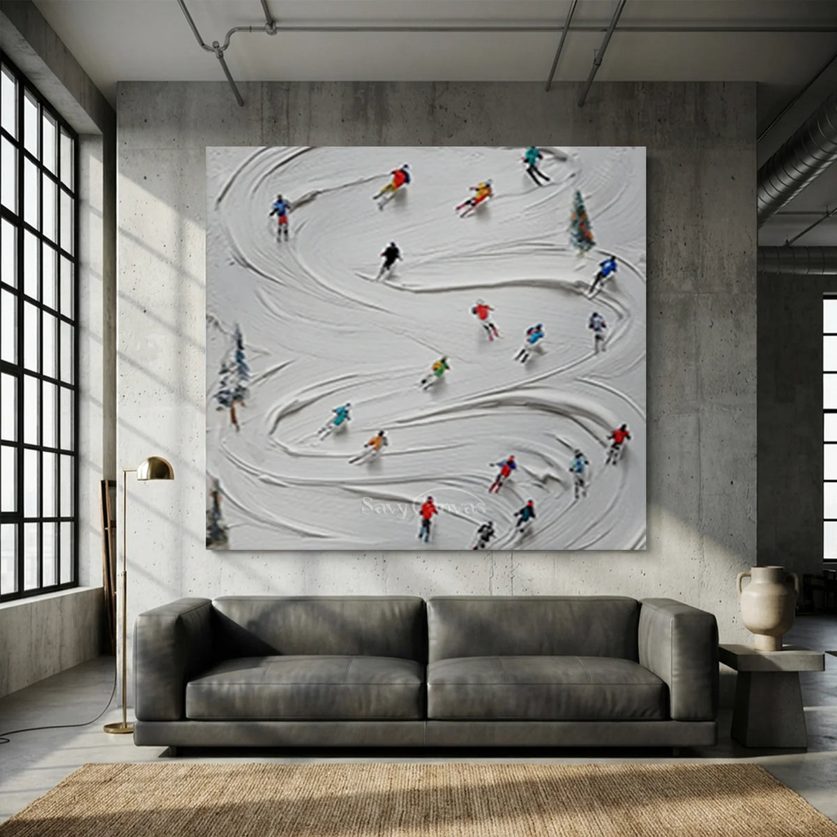 Skiing_Sports_Art_Textured_Painting_Canvas_MM4-for-Industrial-style-open-plan-studio-01.webp
