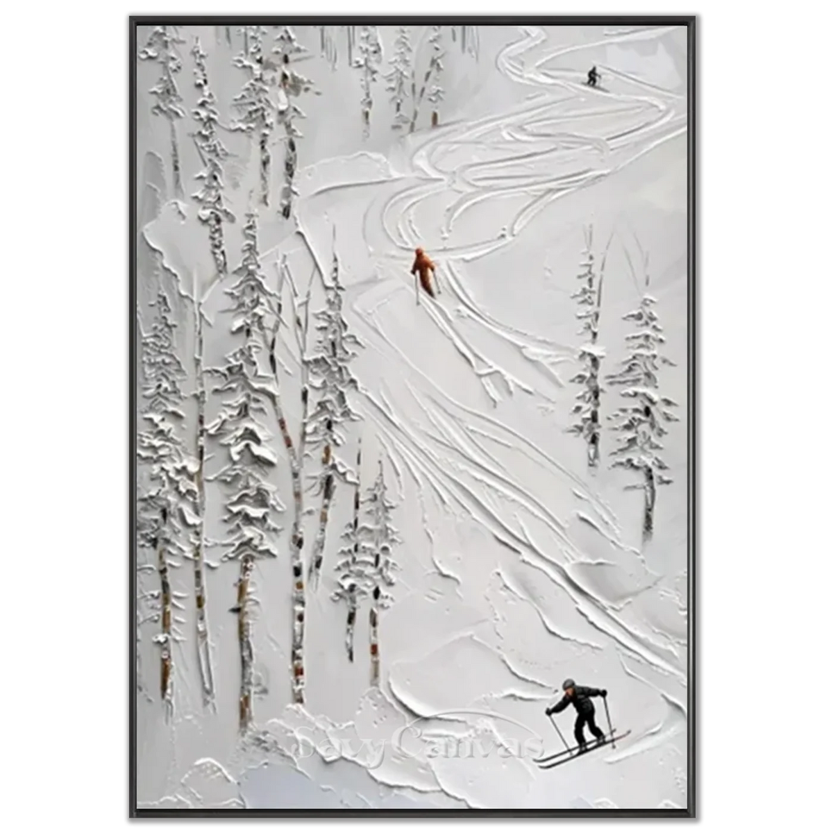 Skiing_Sports_Art_Textured_Painting_Canvas_MM5-black-frame-02.webp