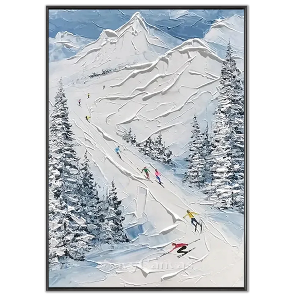 Skiing_Sports_Art_Textured_Painting_Canvas_MM8-black-frame-02.webp