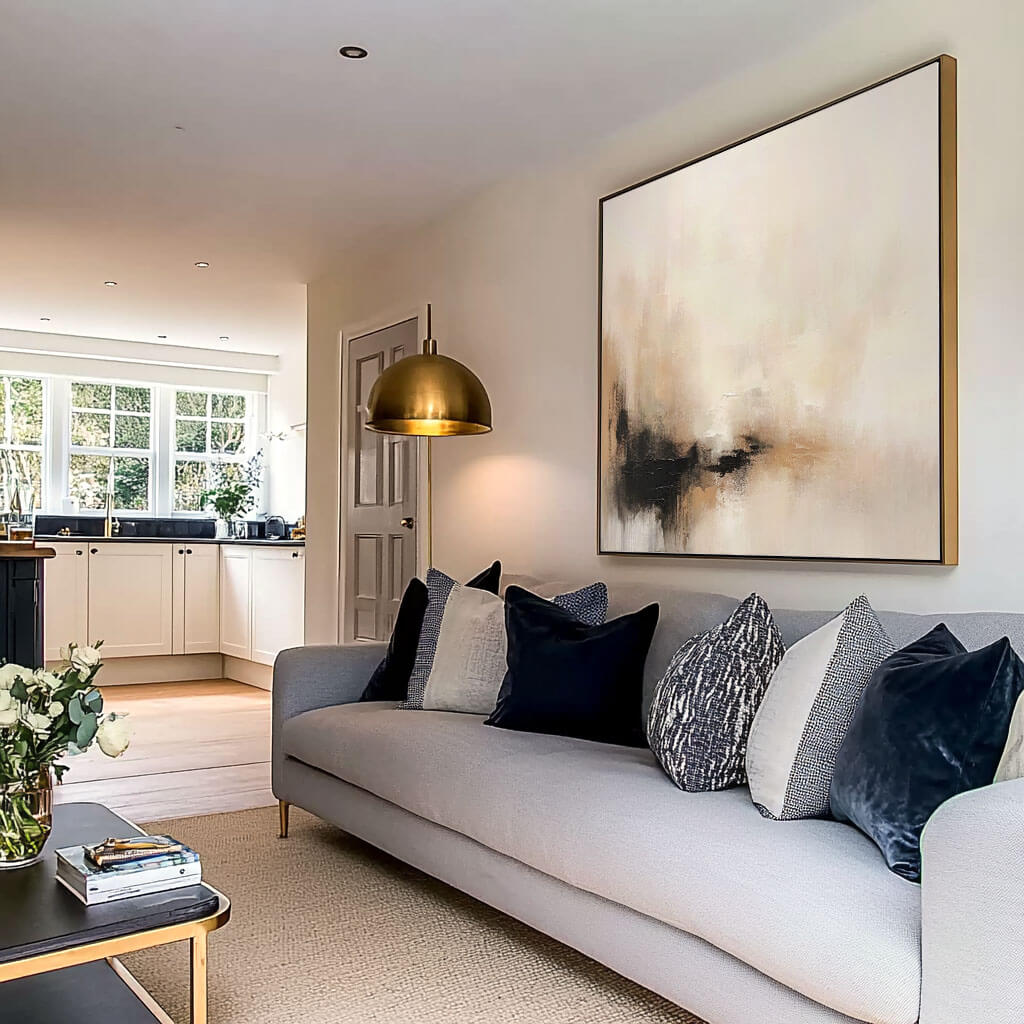 Japandi Style Wabi-sabi Wall Art | Minimalist Earth Tone Canvas #AA 367