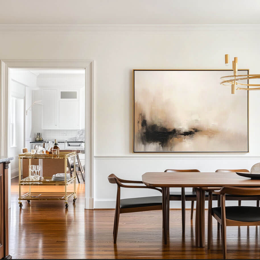 Japandi Style Wabi-sabi Wall Art | Minimalist Earth Tone Canvas #AA 367