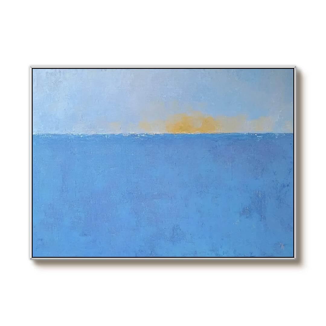 Minimalist Abstract Seascape | Calming Blue Ocean Art #AA 279