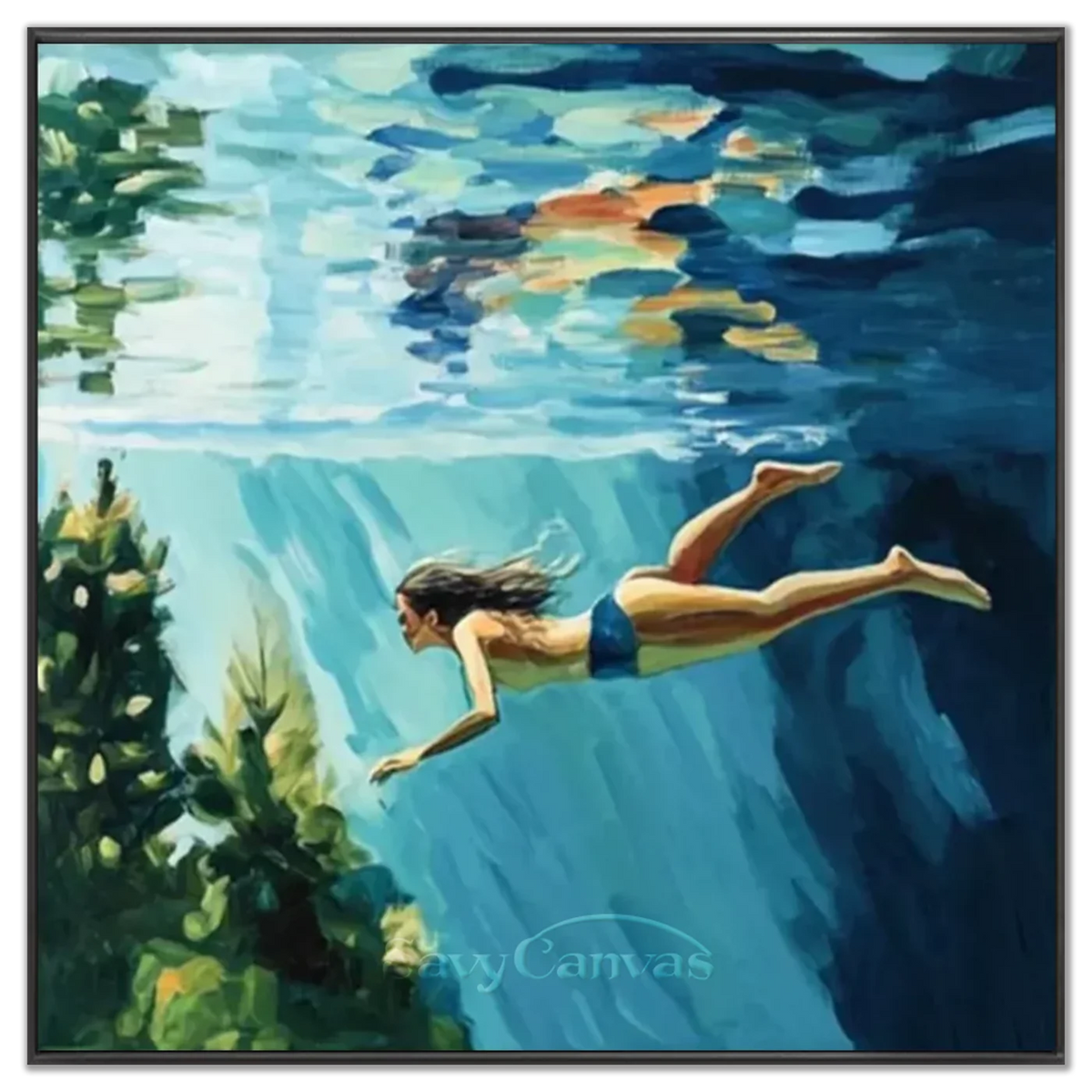 Swimming_Sports_Canvas_Painting-black-frame-02.webp