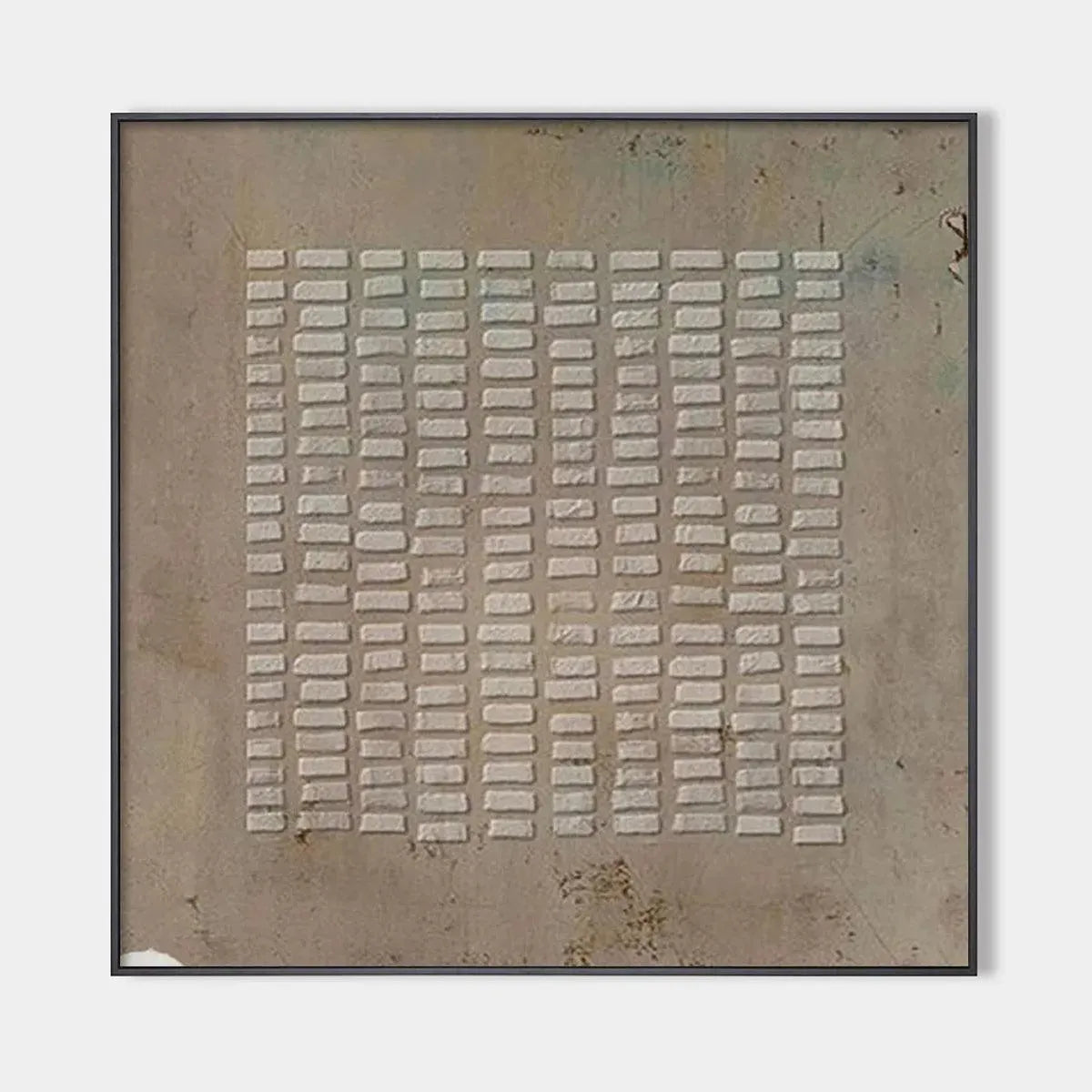 3D Plaster Grid Painting | Sculptural Textured Canvas Art #AA 265