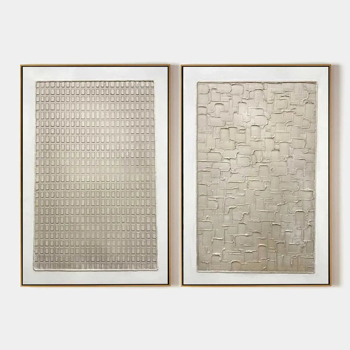 Minimalist 3D Wall Art Set of 2 | Textured Diptych #AA 268