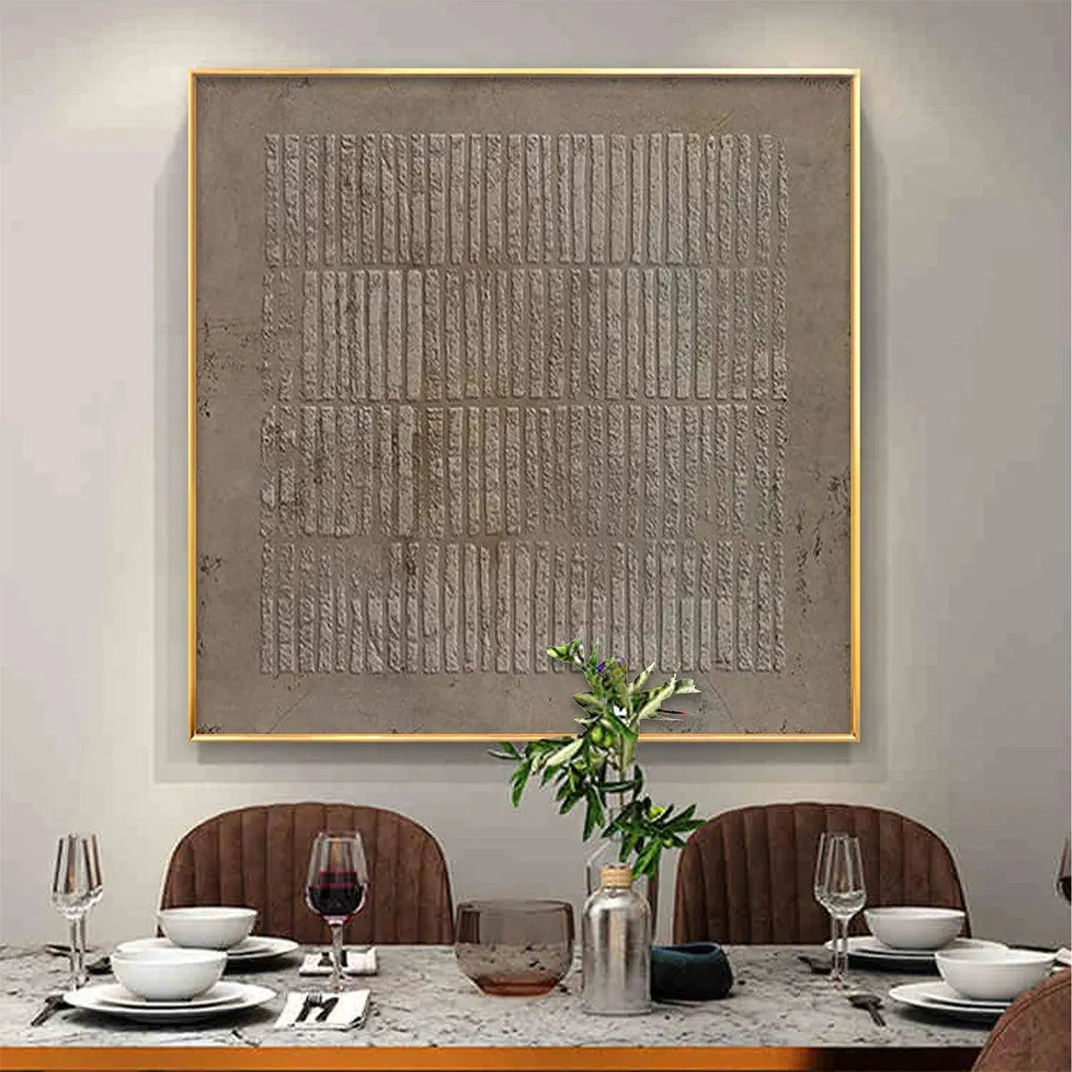 Handmade 3D Textured Abstract | Neutral Earth Tone Art #AA 277