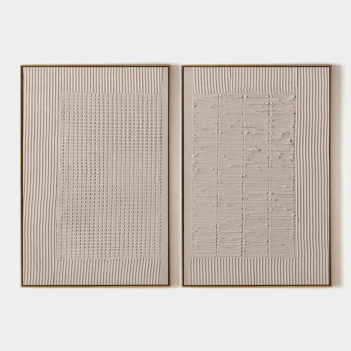 Minimalist 3D Wall Art Set of 2 | Textured Diptych #AA 266