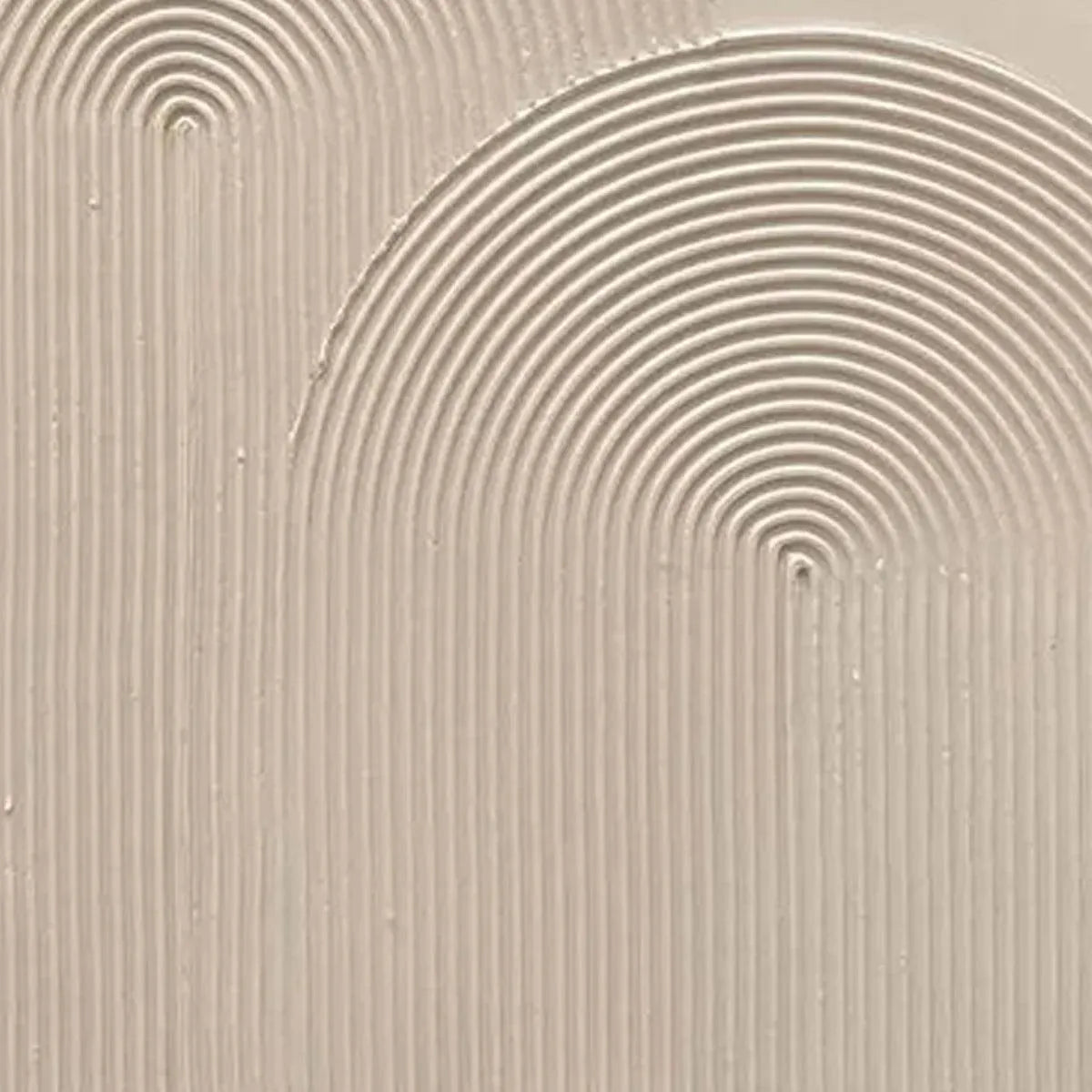 Beige Combed Plaster Art Canvas | Textured Minimalist Wall Art #AA 097