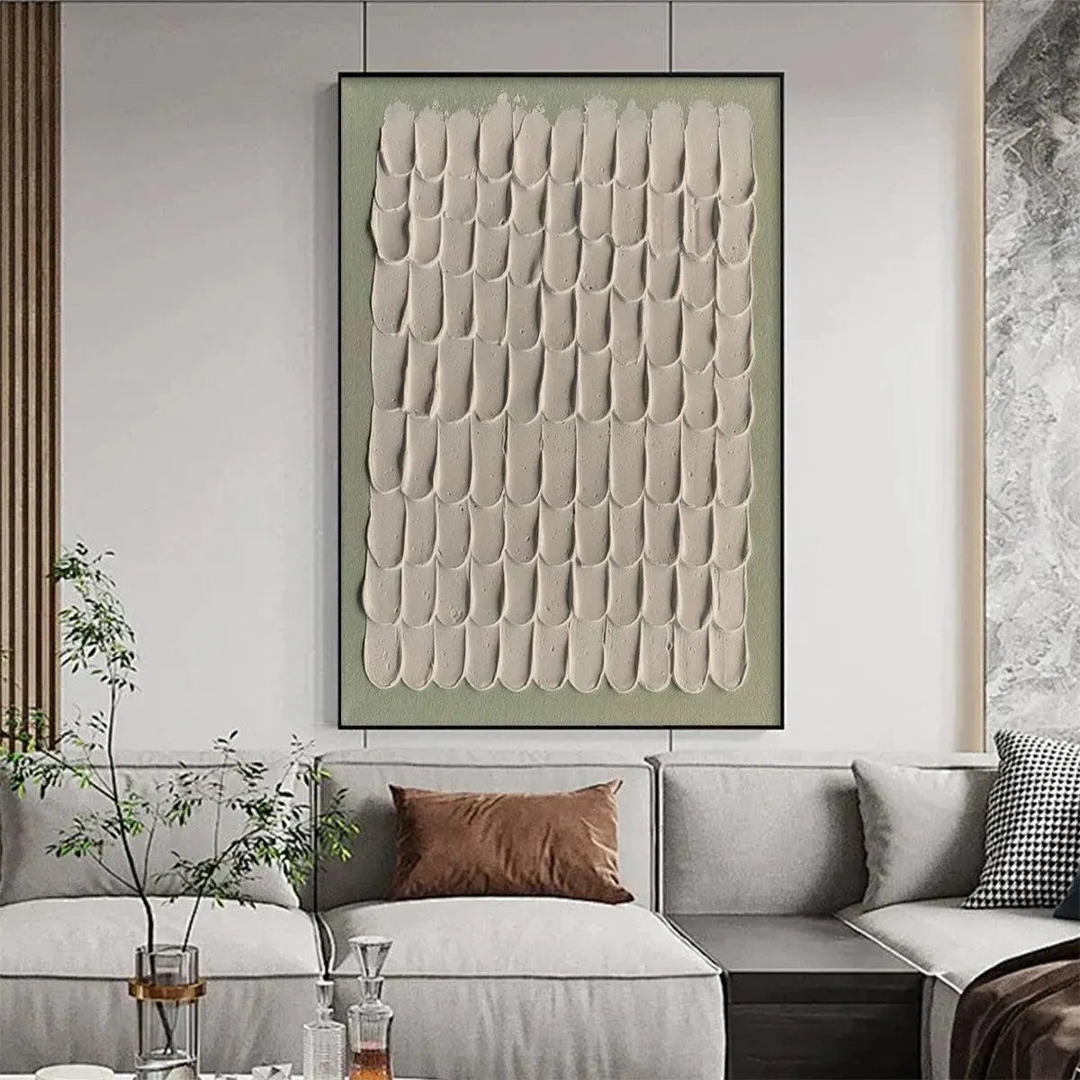Scalloped Pattern Wall Art | Modern Minimalist Painting