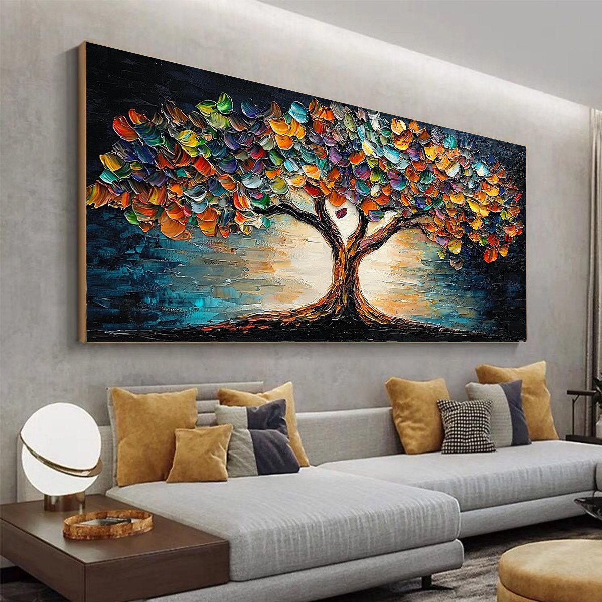 Rainbow Tree of Life Painting | Colorful Abstract Wall Art #AA 169