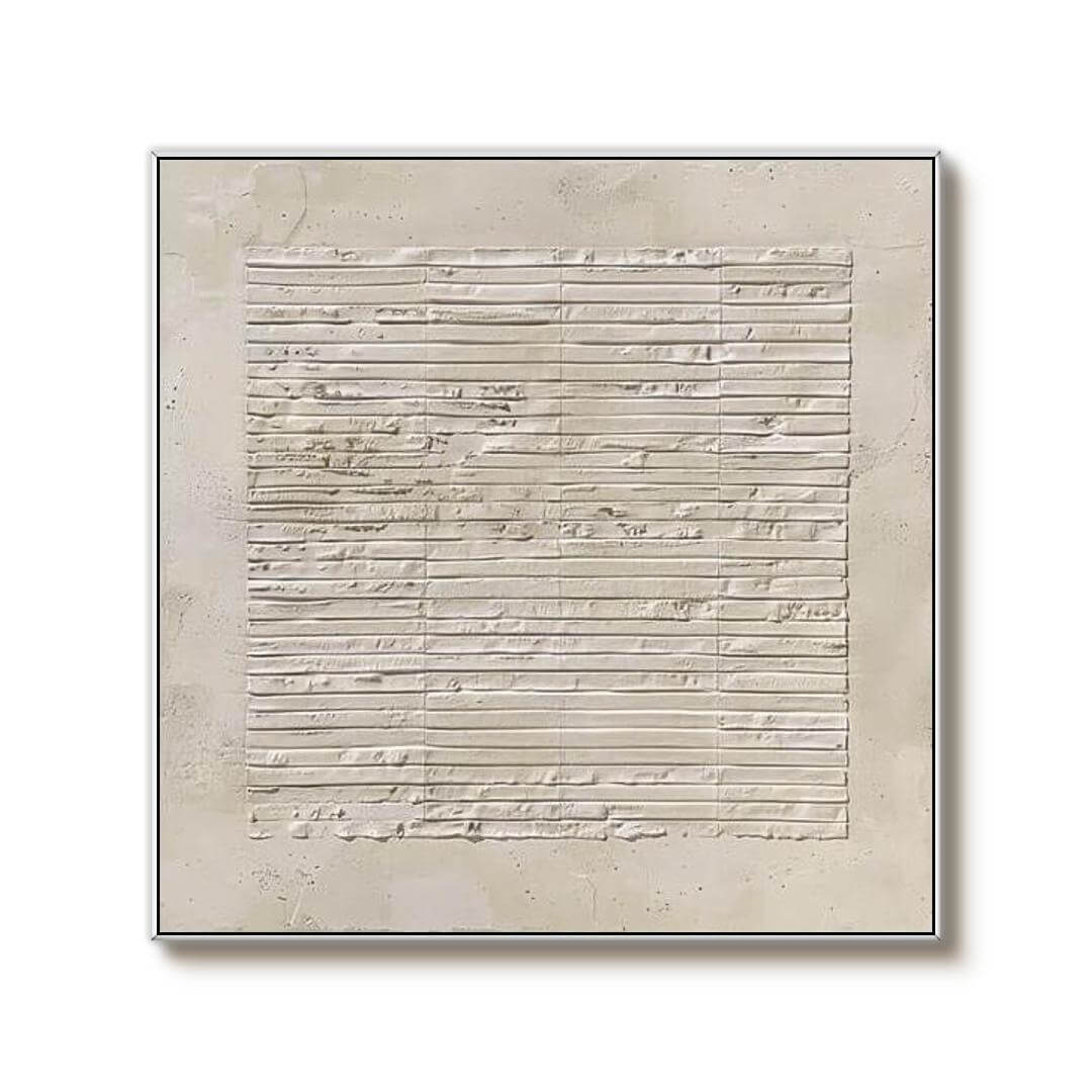 Large Cream and Beige Abstract Art | Warm Neutral Wall Decor #AA 358