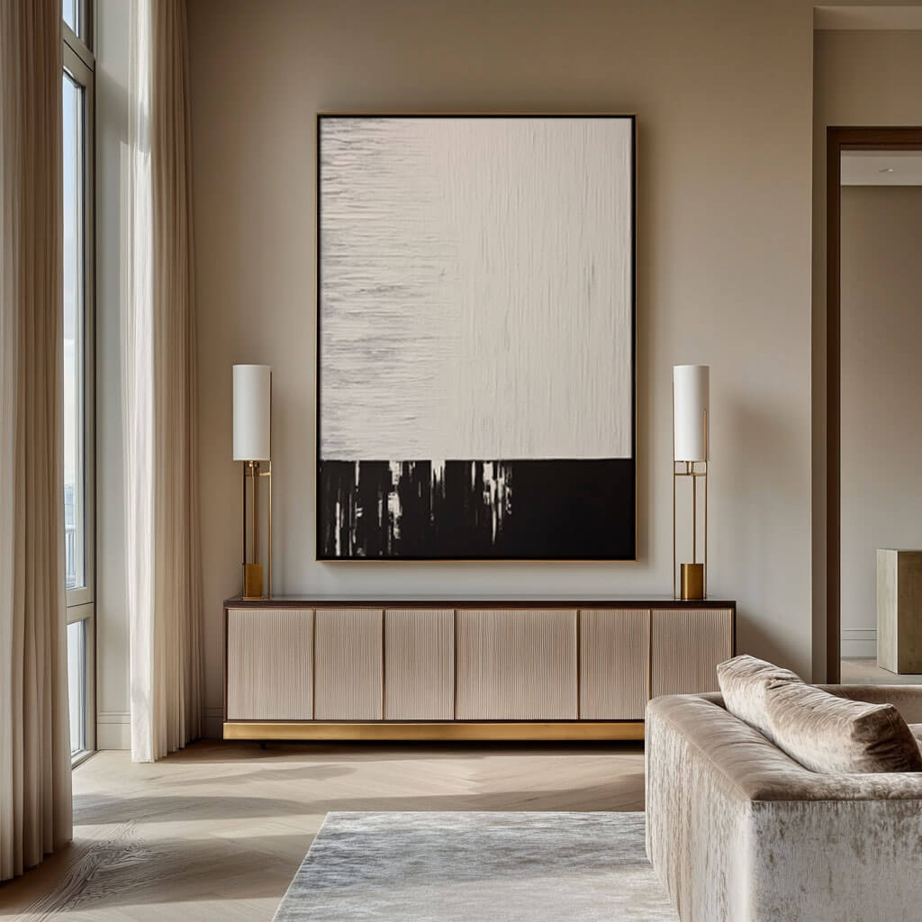 Heavy Impasto Abstract Oil Painting | 3D Plaster Effect Wall Art #AA 378