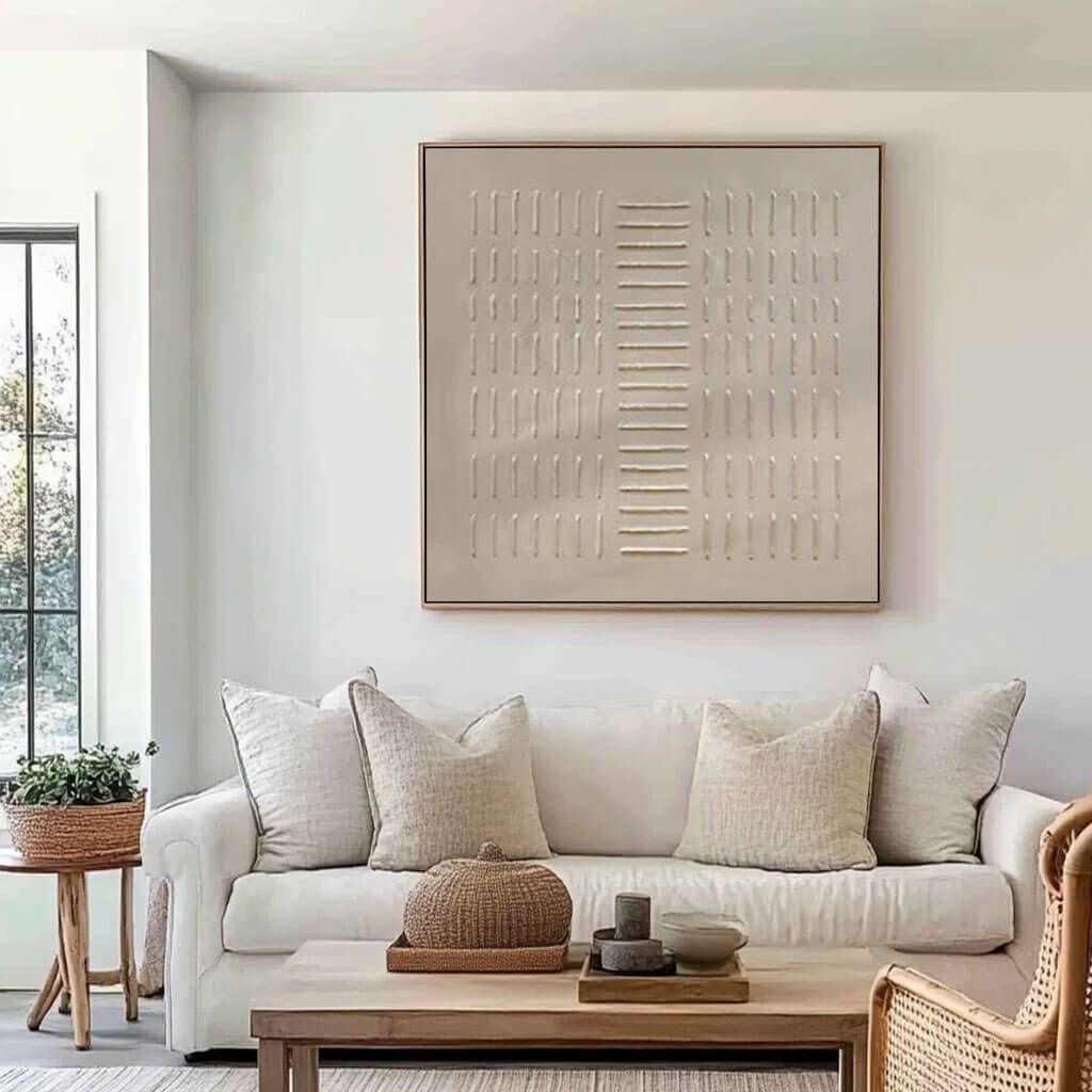 Textured 3D Abstract Art | Minimalist Plaster Painting #AA 156