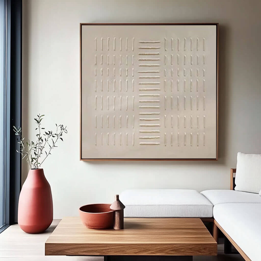 Textured 3D Abstract Art | Minimalist Plaster Painting #AA 156