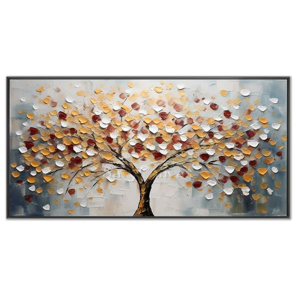 Tree of Life Wall Art | Large Textured Landscape Painting Canvas #ZZ 179