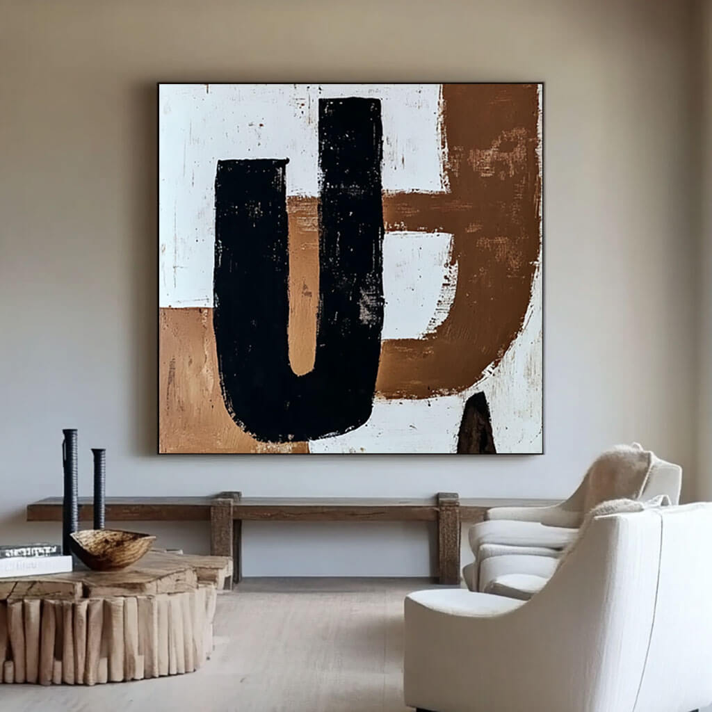 Abstract Expressionist Art | Gestural Earth Tone Painting #AA 158