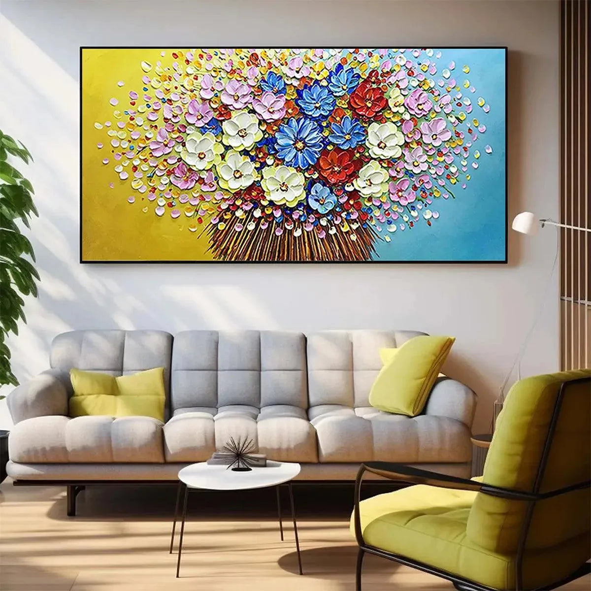 Modern Impressionist Floral Art | Large Textured Painting